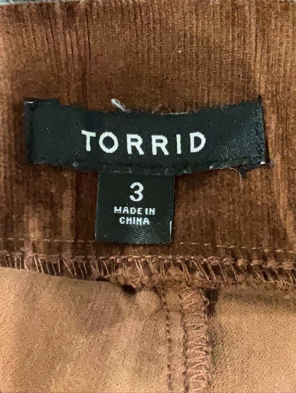 Cotton Torrid Corduroy Button Front Mini Skirt Cognac Brown Cottagecore Size 3X - Picture 4 of 6